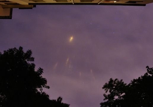 light pillars over Paris