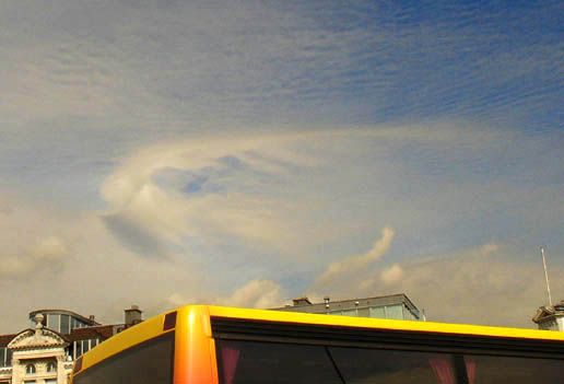 twisted cloud over Antwerp, Belgium