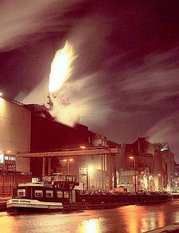 steel factory chimneys