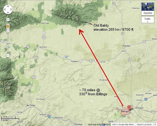 Map of the sighting location