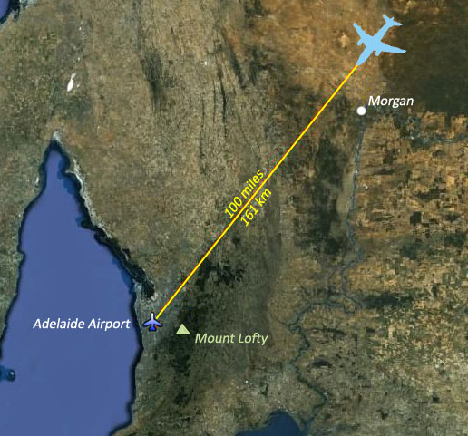 Map of the sighting area